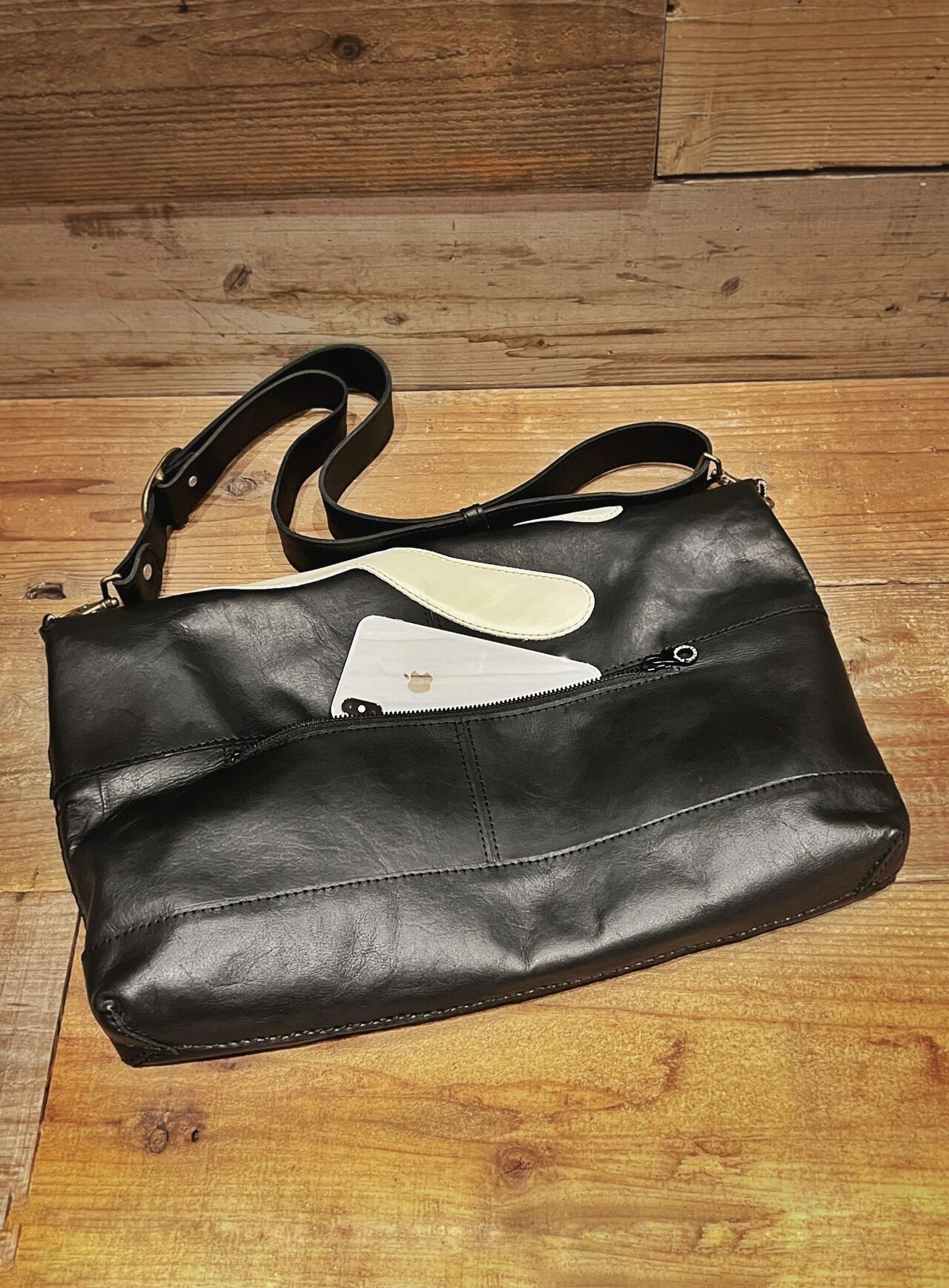 CUNE × robita leather mesh shoulder bag L,ONE, large image number 5