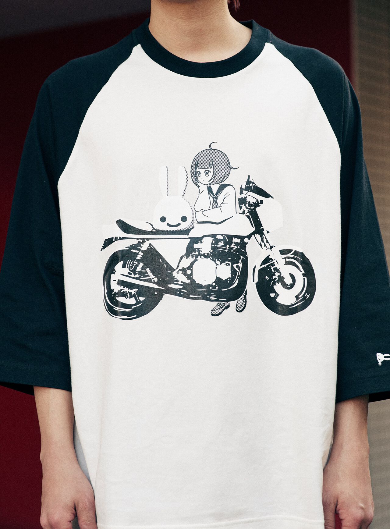 Raglan T-shirt Motorcycle and Girl,, large image number 8