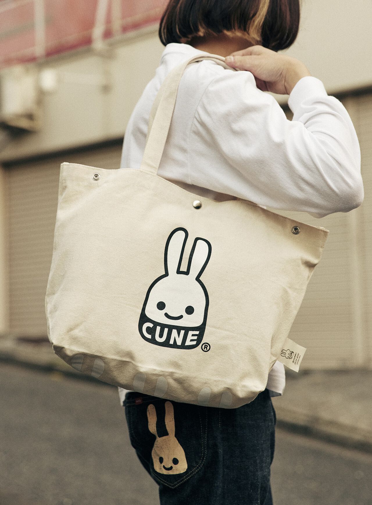 Basic Cotton Tote Bag CUNE Rabbit,ONE, large image number 11