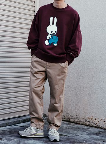 Heavyweight Big Crewneck Sweatshirt Overalls,, small image number 8