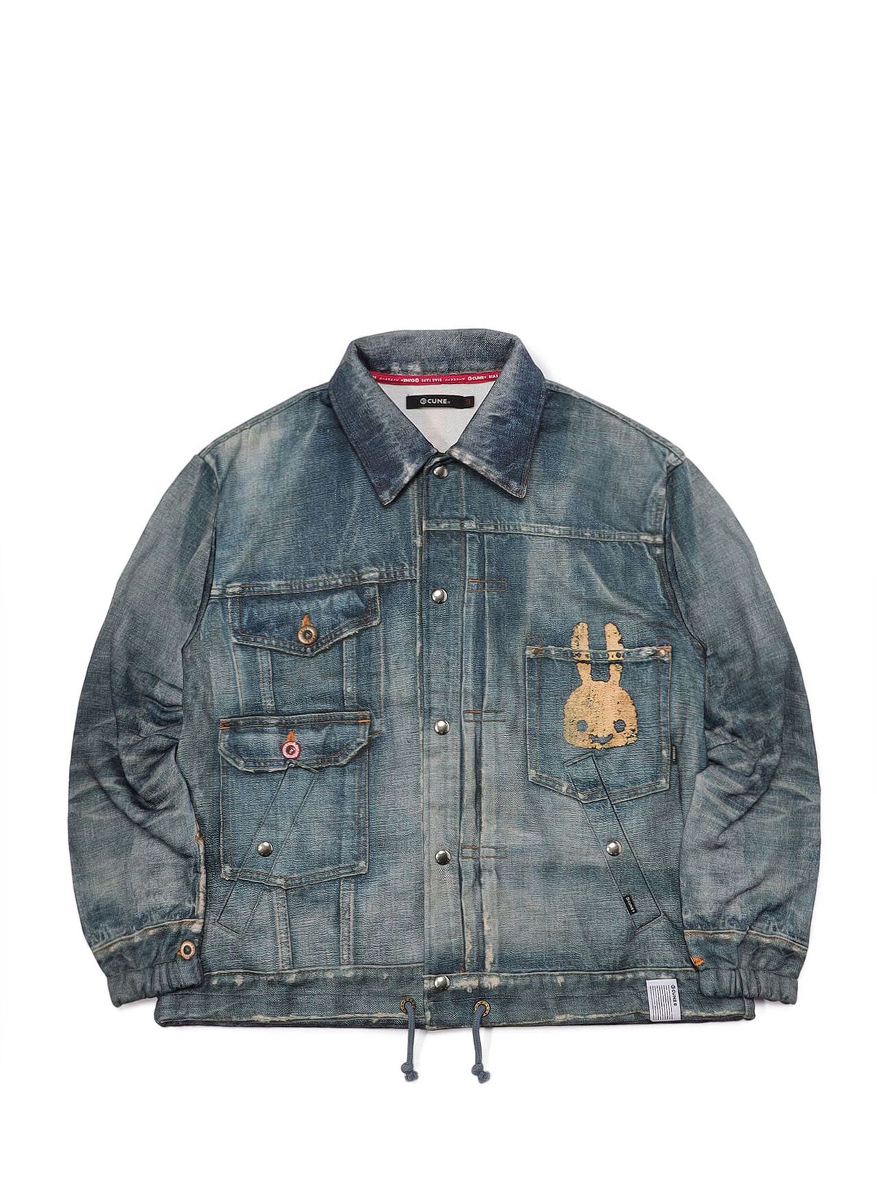 Sweatshirt coach jacket with jean print,, large image number 0