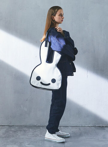 Canvas rabbit-shaped tote bag,ONE, small image number 4