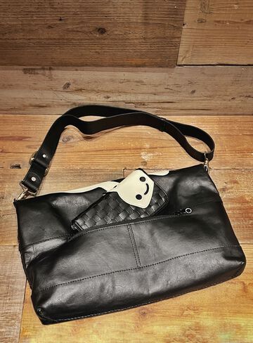 CUNE × robita leather mesh shoulder bag L,ONE, small image number 6