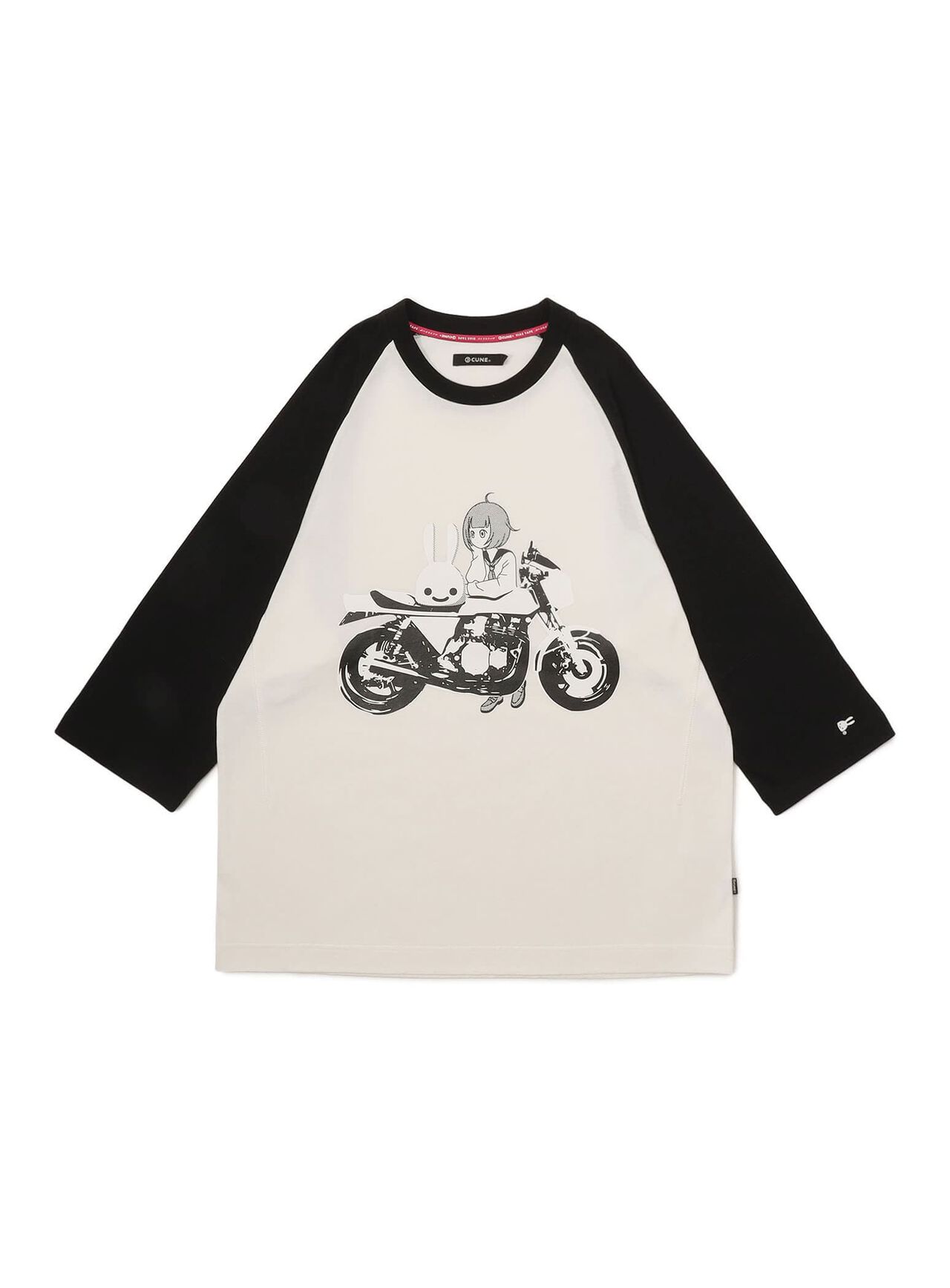 Raglan T-shirt Motorcycle and Girl,, large image number 0