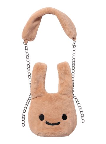 Fluffy rabbit bag with chain shoulder,ONE, small image number 0