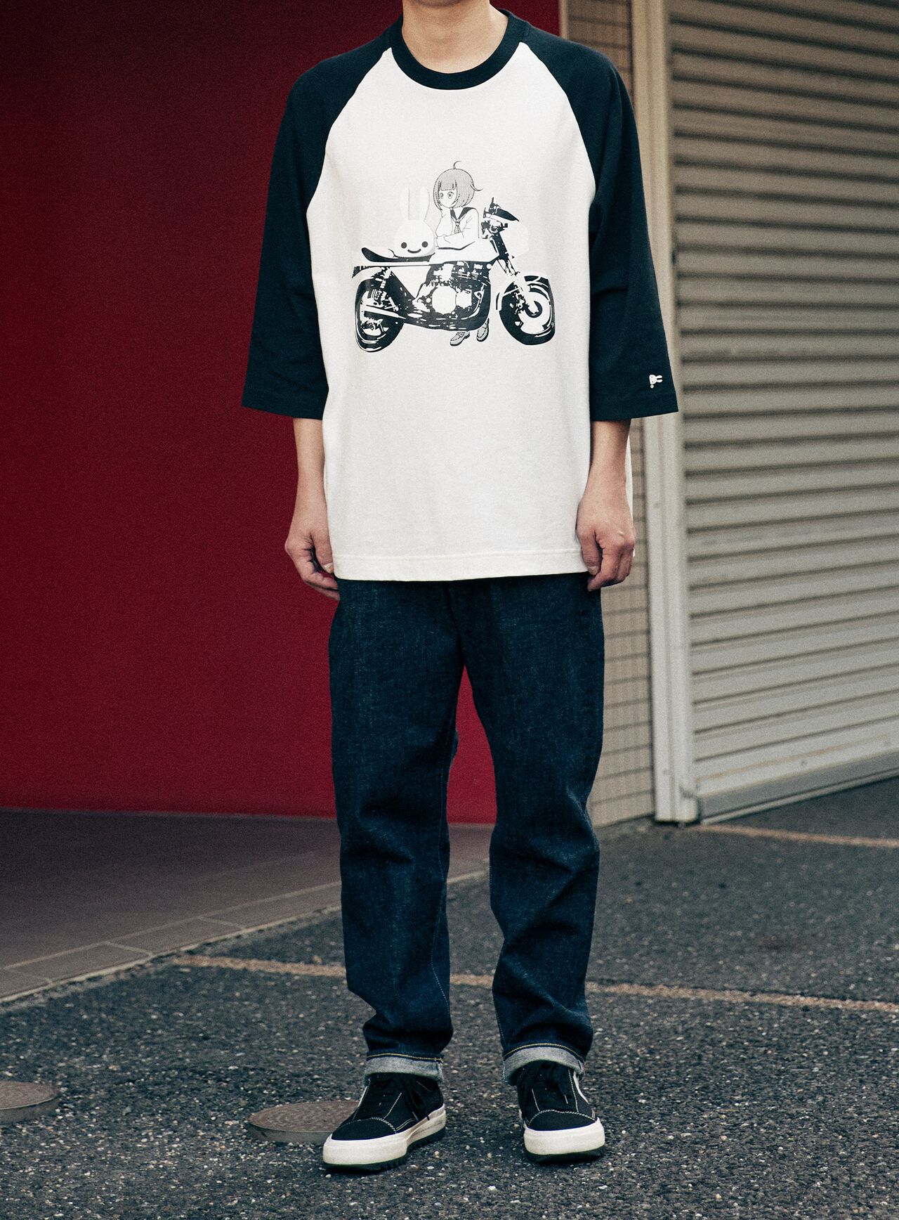 Raglan T-shirt Motorcycle and Girl,, large image number 6