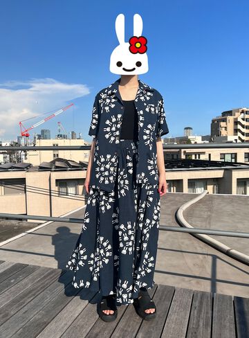 Takashima chijimi gathered skirt,, small image number 9