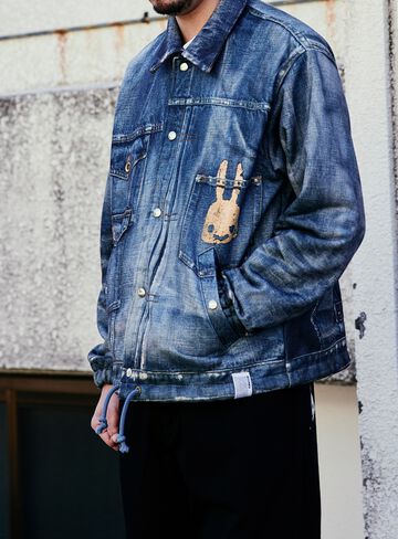 Sweatshirt coach jacket with jean print,, small image number 9