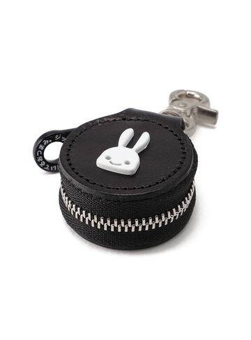 Rabbit studded leather 500 yen holder,ONE, small image number 2
