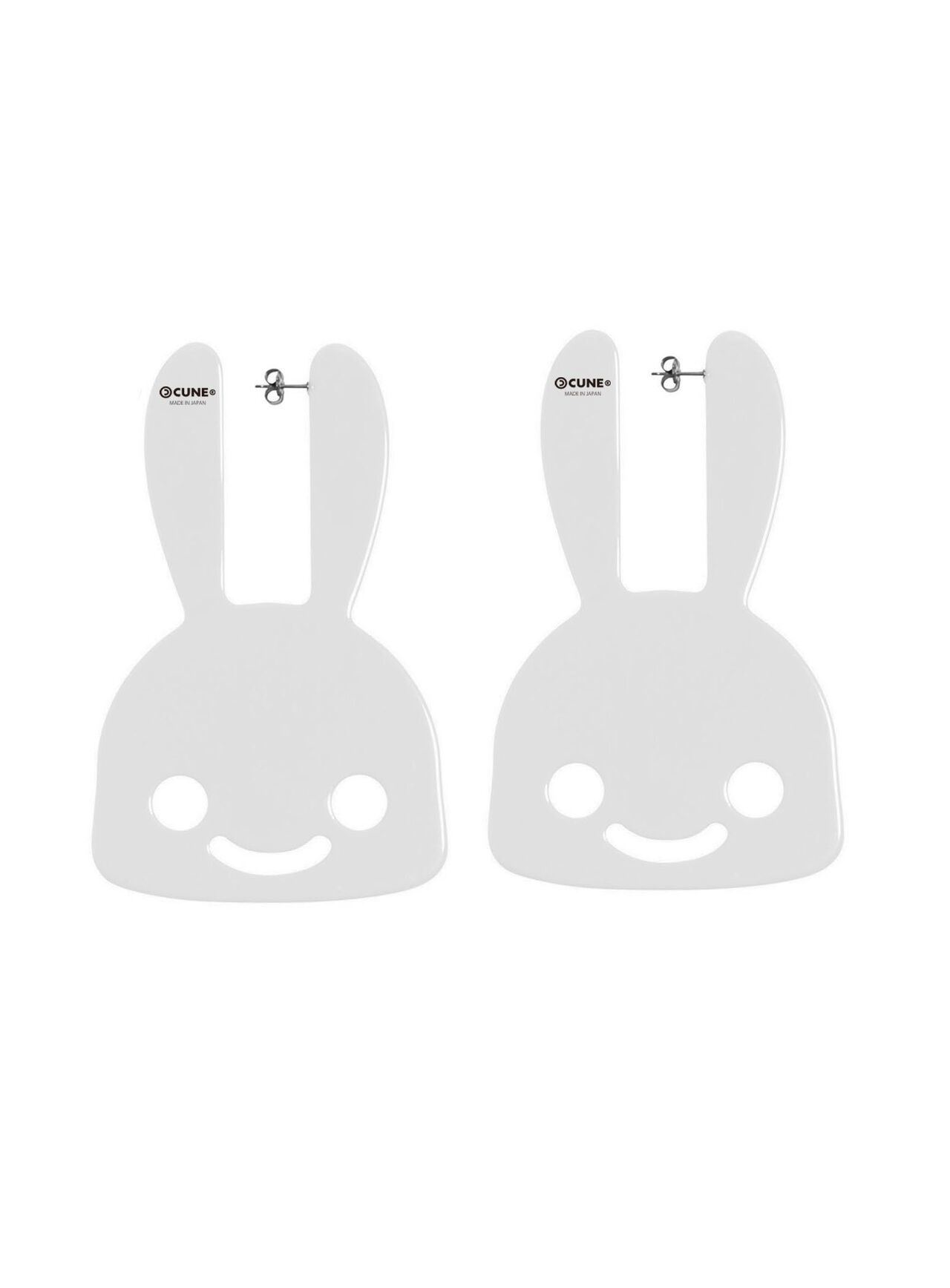 Acrylic Big Rabbit Earrings 2P,ONE, large image number 1