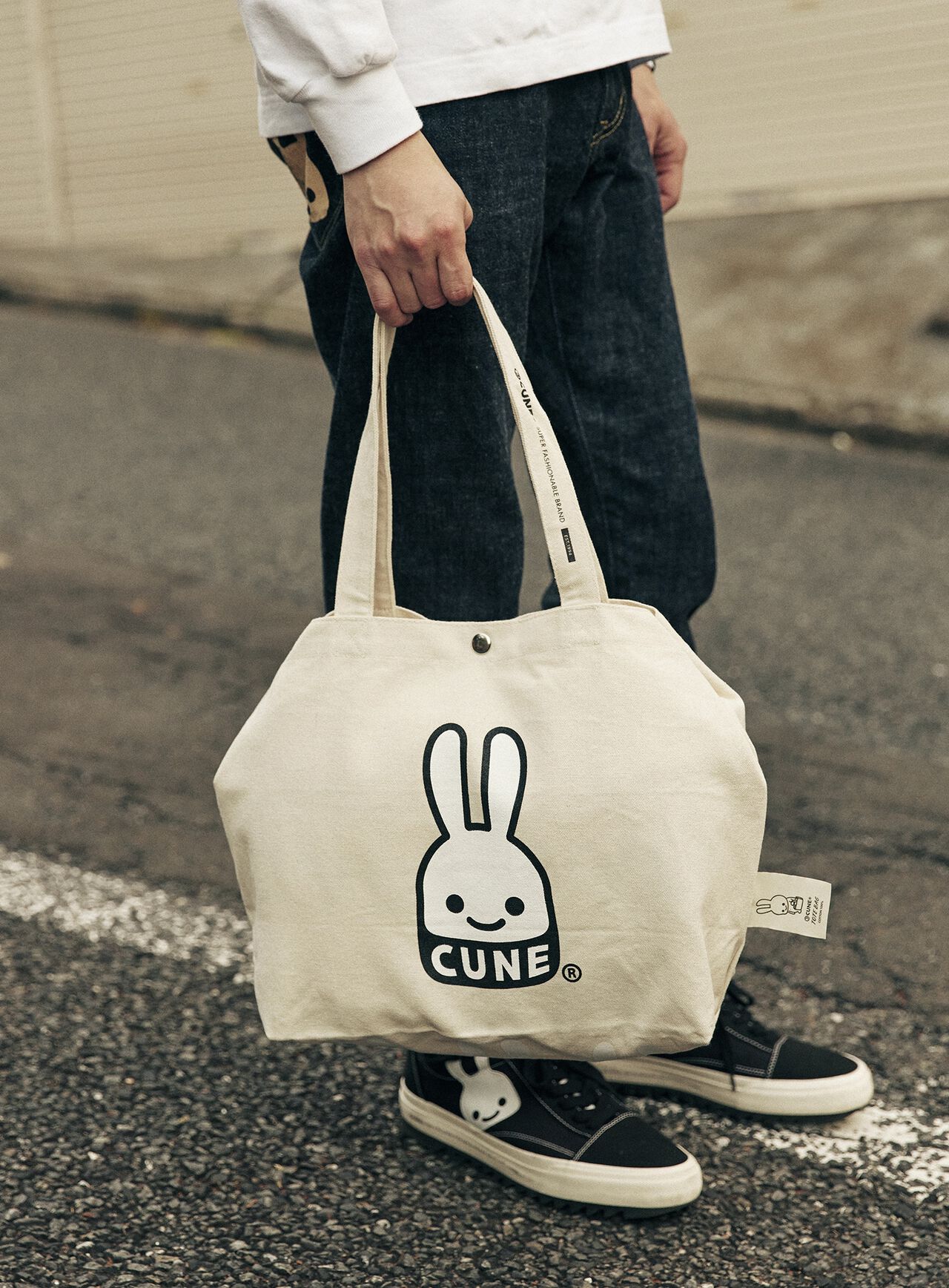 Basic Cotton Tote Bag CUNE Rabbit,ONE, large image number 10