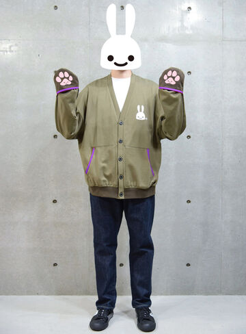 Roof Inu's hand-covered big cardigan,, small image number 8