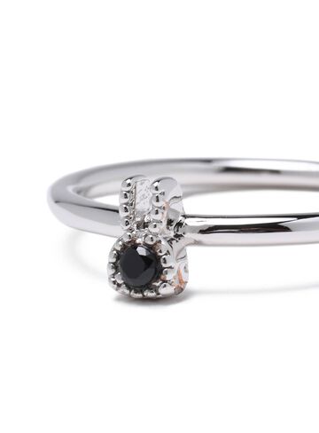 1 black spinel rabbit ring,13, small image number 3