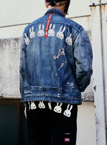 Sweatshirt coach jacket with jean print,, small image number 8