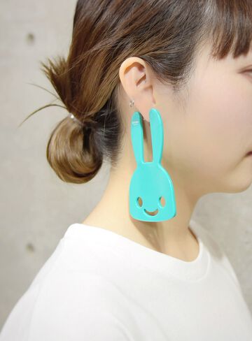 Acrylic Big Rabbit Earrings 2P,ONE, small image number 8