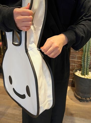 Canvas rabbit-shaped tote bag,ONE, small image number 9
