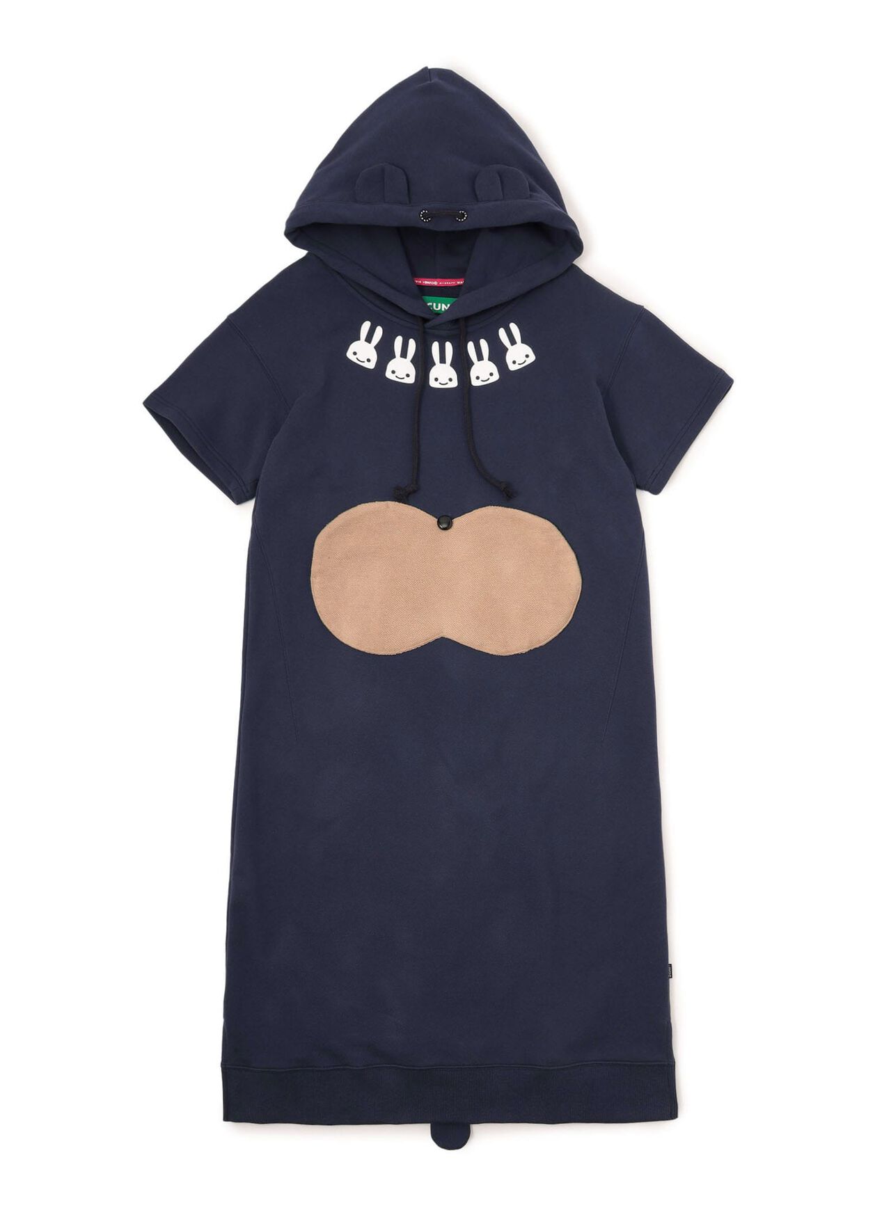 Hugufugu Pocket Hoodie Dress with Ears,, large image number 0