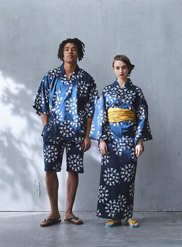 yukata (light cotton kimono worn in the summer or used as a bathrobe),, small image number 12