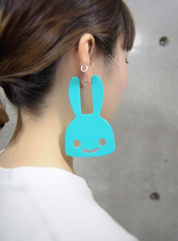 Acrylic Big Rabbit Earrings 2P,ONE, small image number 7