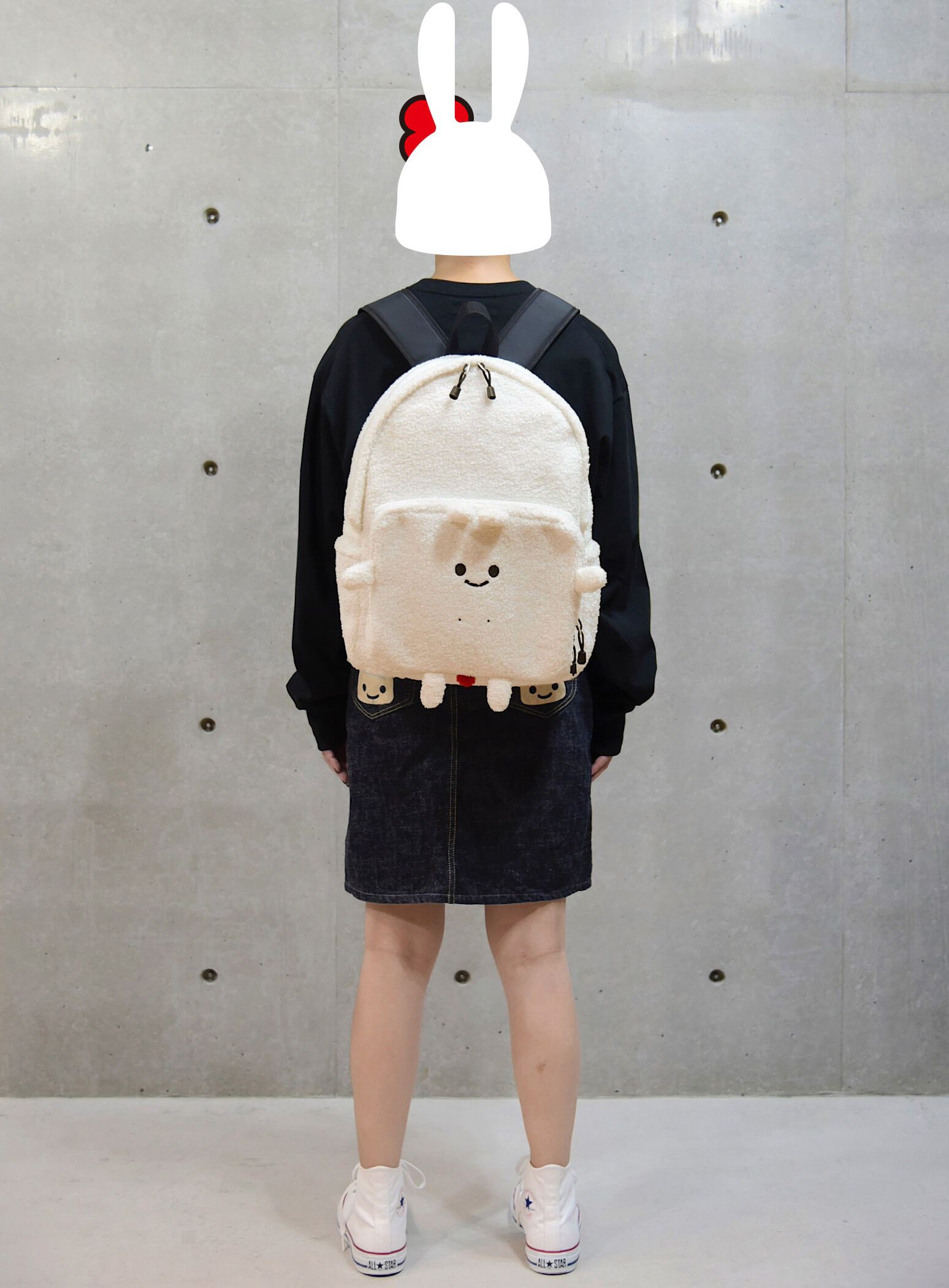 Square bunny backpack