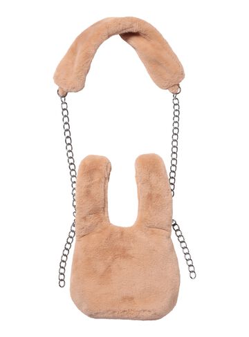 Fluffy rabbit bag with chain shoulder,ONE, small image number 1